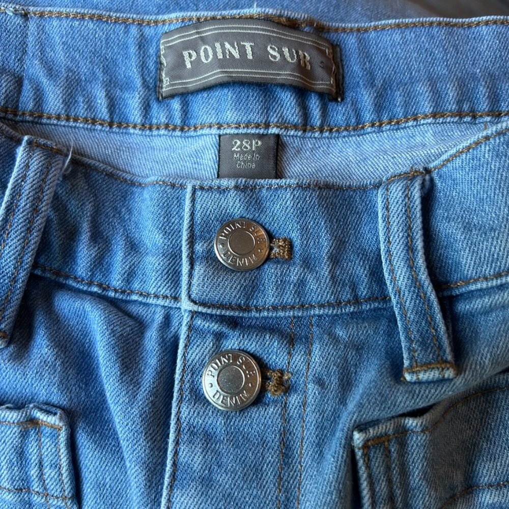 POINT SUR J Crew Wide Leg Crop Jean Pants Sz 28 Petite - Picture 4 of 5